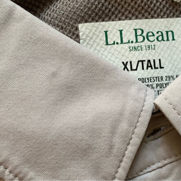 L.L. Bean Men’s XLT XL Tall Gray Tropicwear Pro Long Sleeve Shirt Sunsmart FLAWS - Picture 7 of 10